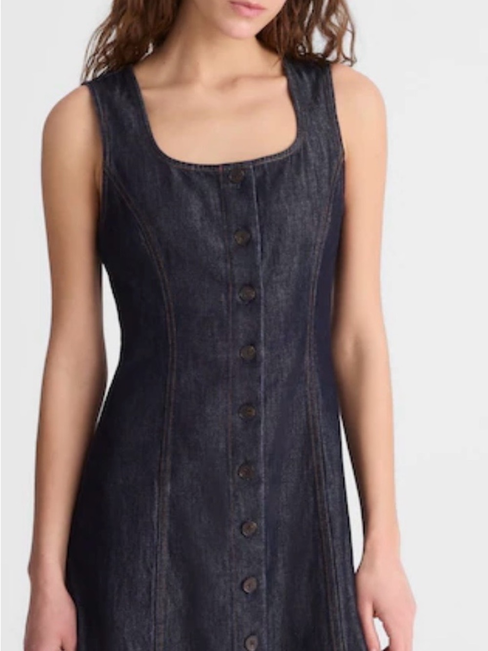 Madewell Dark Indigo Denim Midi Dress